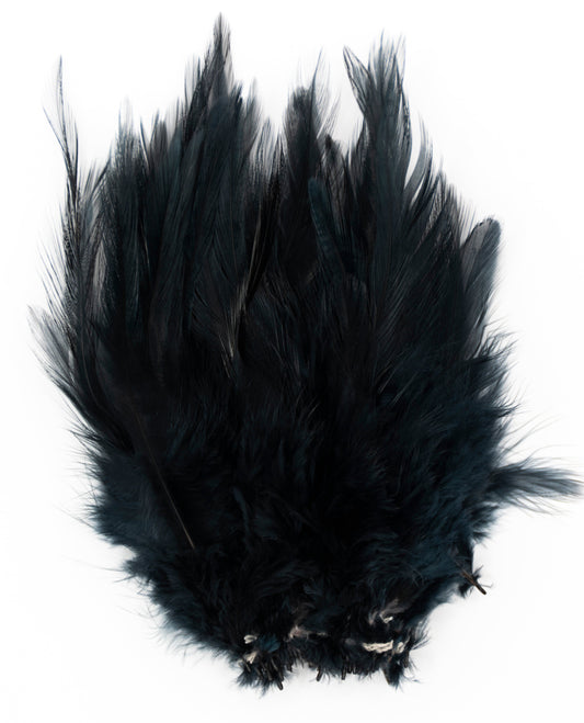 Saddle Hackle - Dyed over White