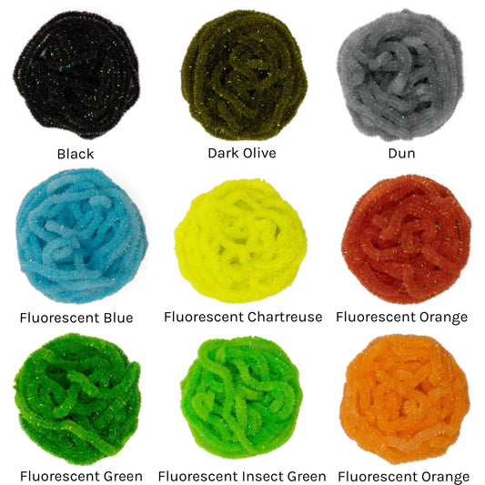 Crystal Antron Chenille in Black