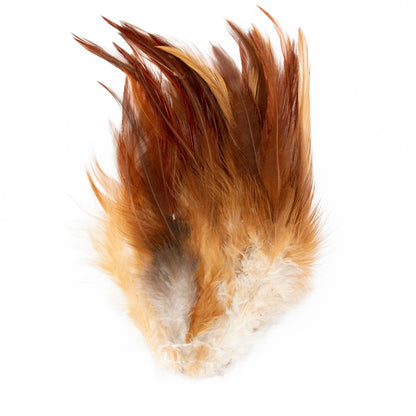 Saddle Hackle - Dyed over White